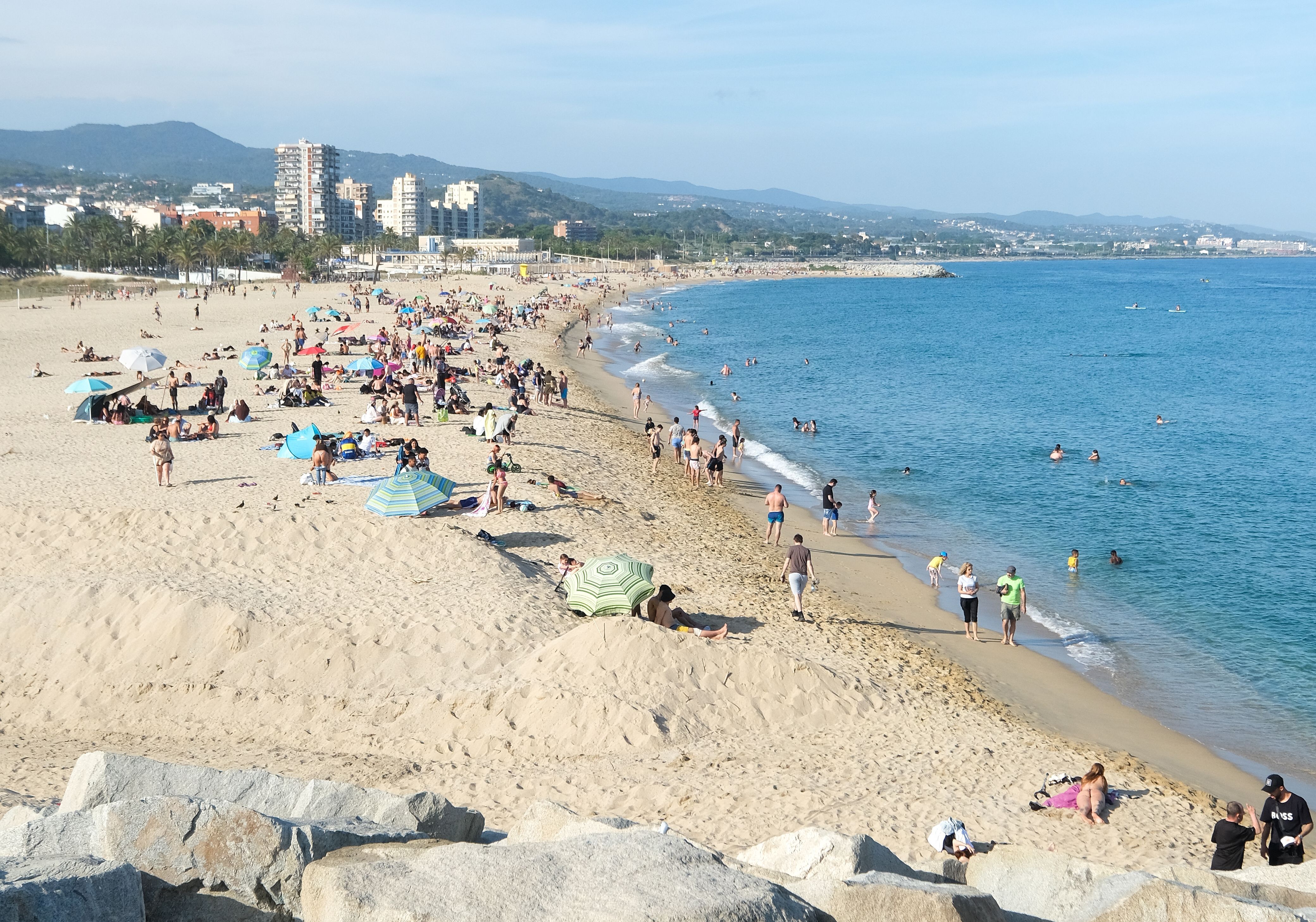 Una de las playas de Mataró