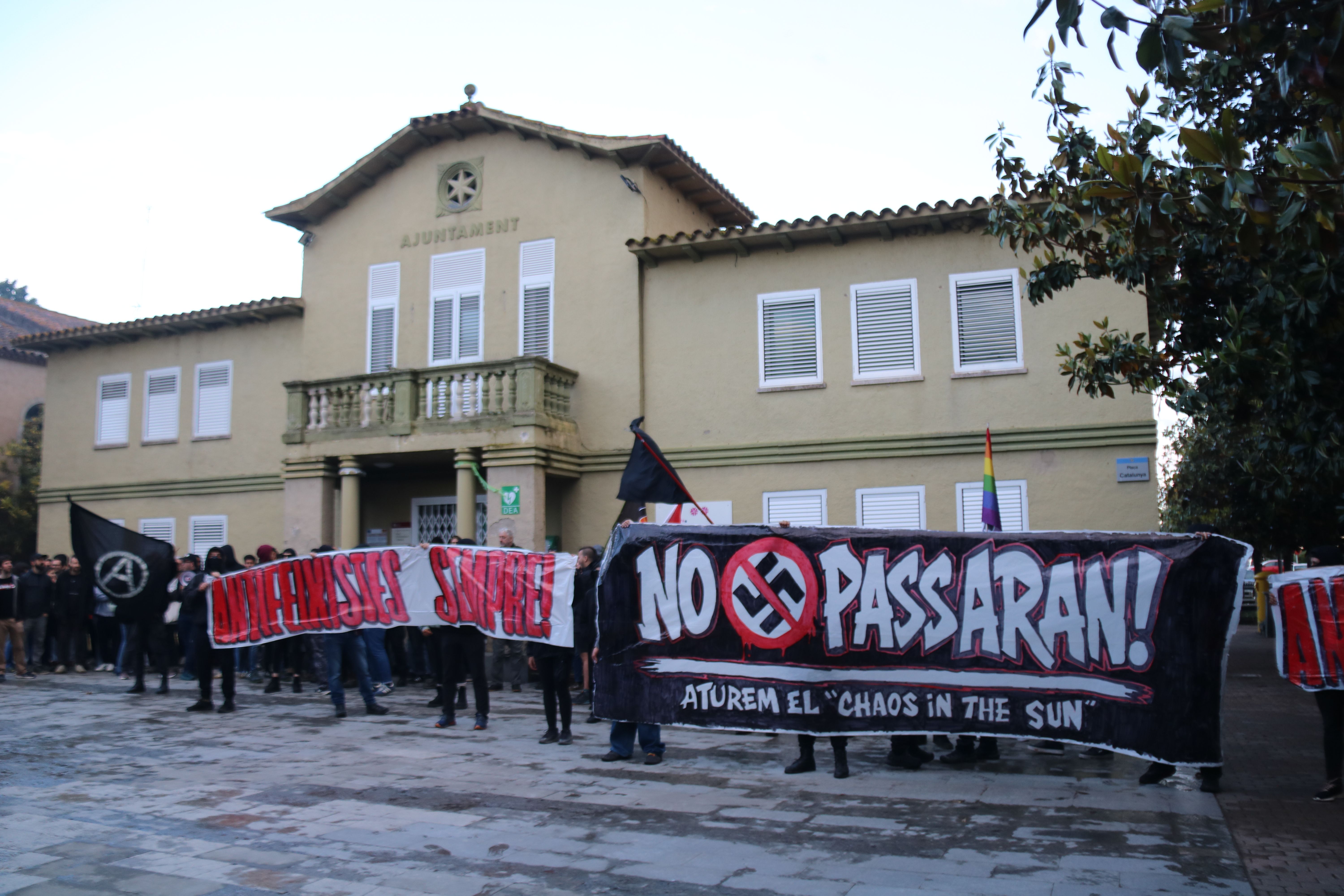 Manifestació en contra del festival a Santa Susanna. Foto: ACN