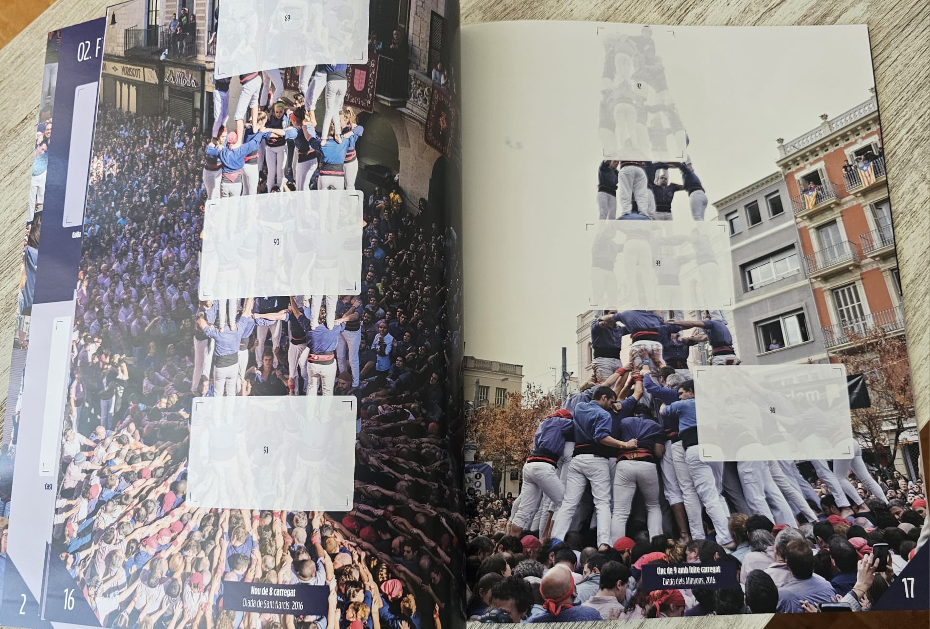 Una de les pàgines de l'àlbum de cromos dels Capgrossos