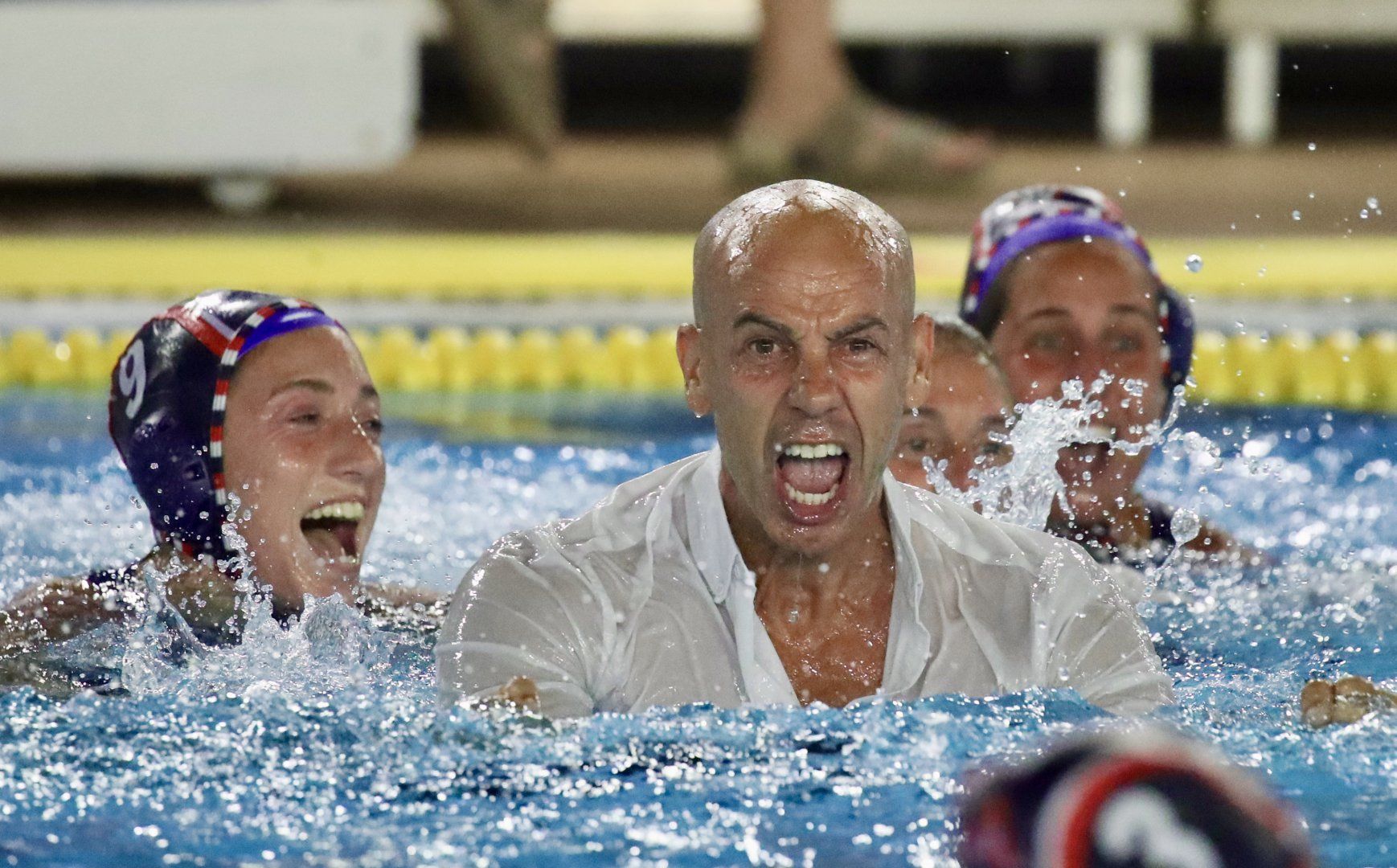 Dani Ballart, a l'aigua. Foto: RFEN