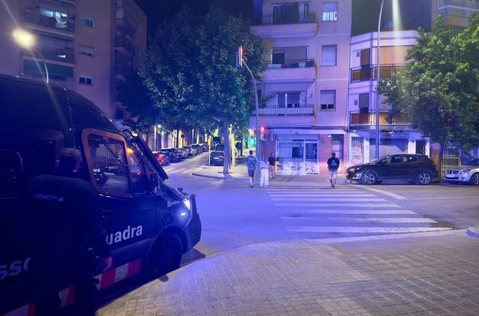 Mucha presencia policial en Cerdanyola, a raíz de los altercados