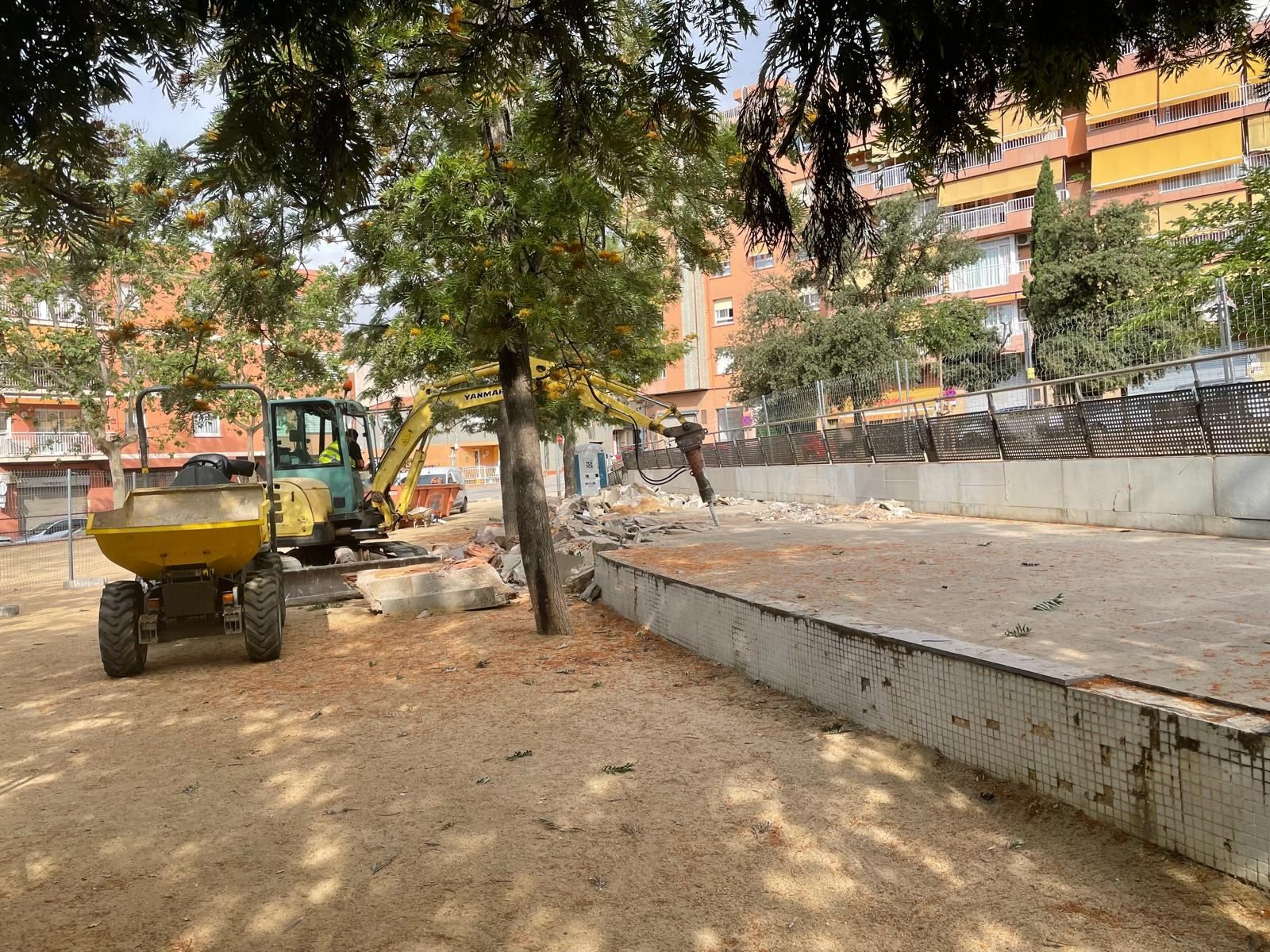 Obres a la plaça de Catalunya. Foto: Ajuntament de Mataró