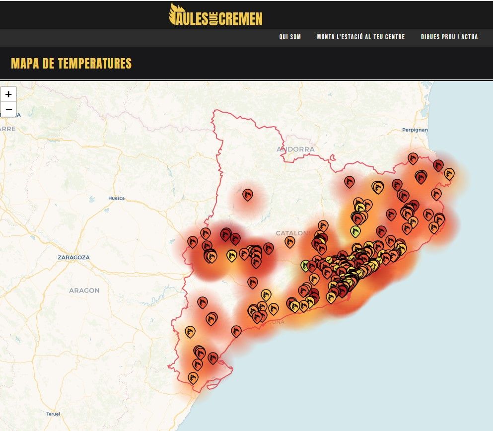Mapa de temperatures