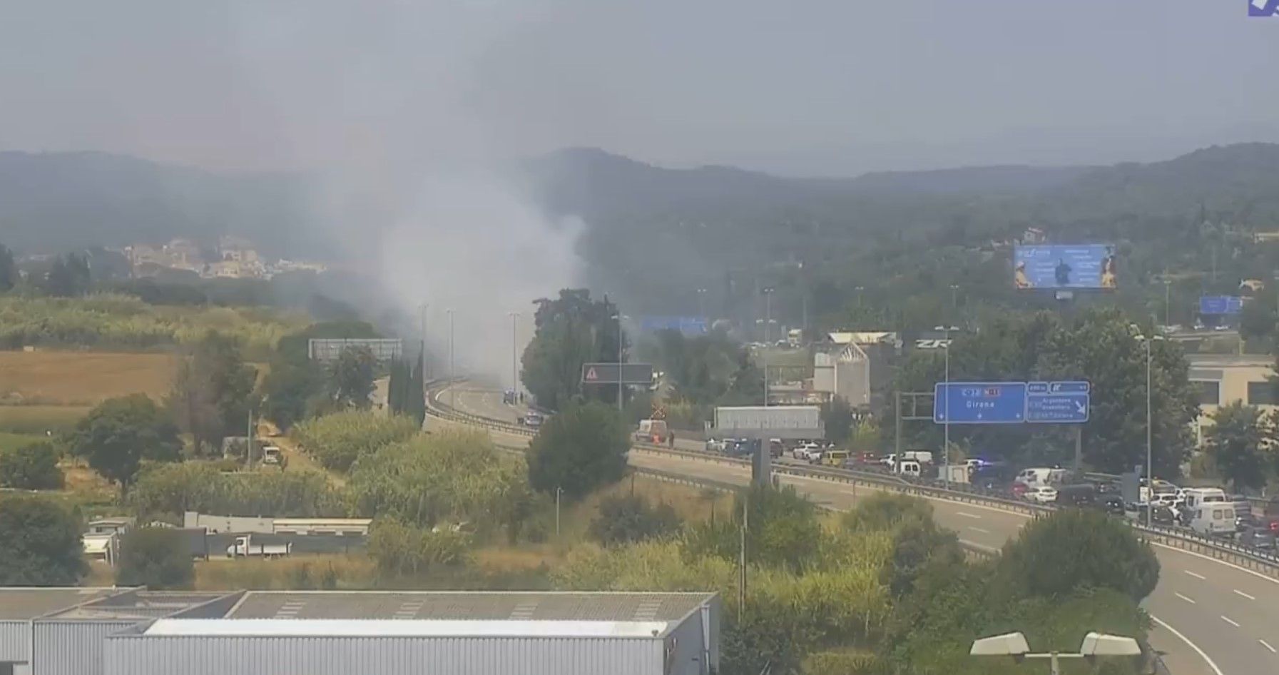Captura d'un vídeo de l'incendi