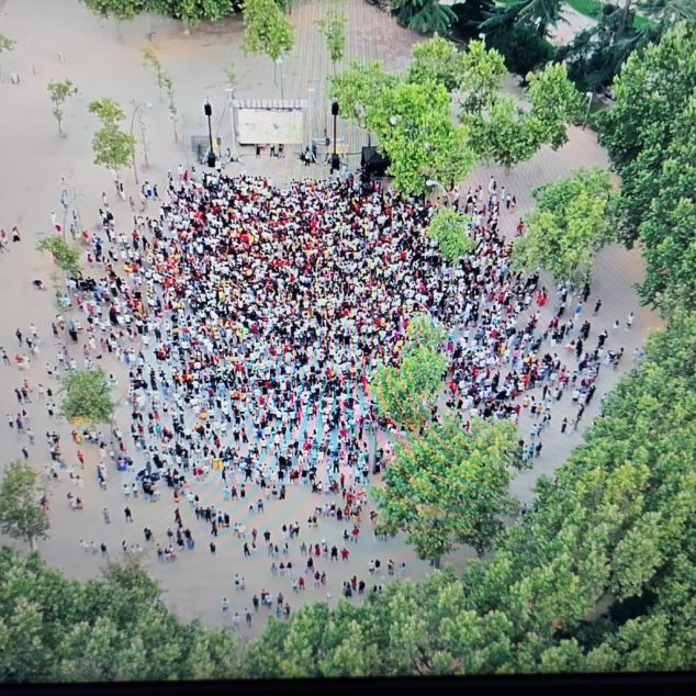 Pantalla des de l'aire. Foto: Policia Local