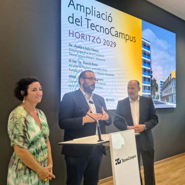 Romero, Bote i Checa a la presentació del nou edifici Romero, Bote i Checa a la presentació del nou edifici