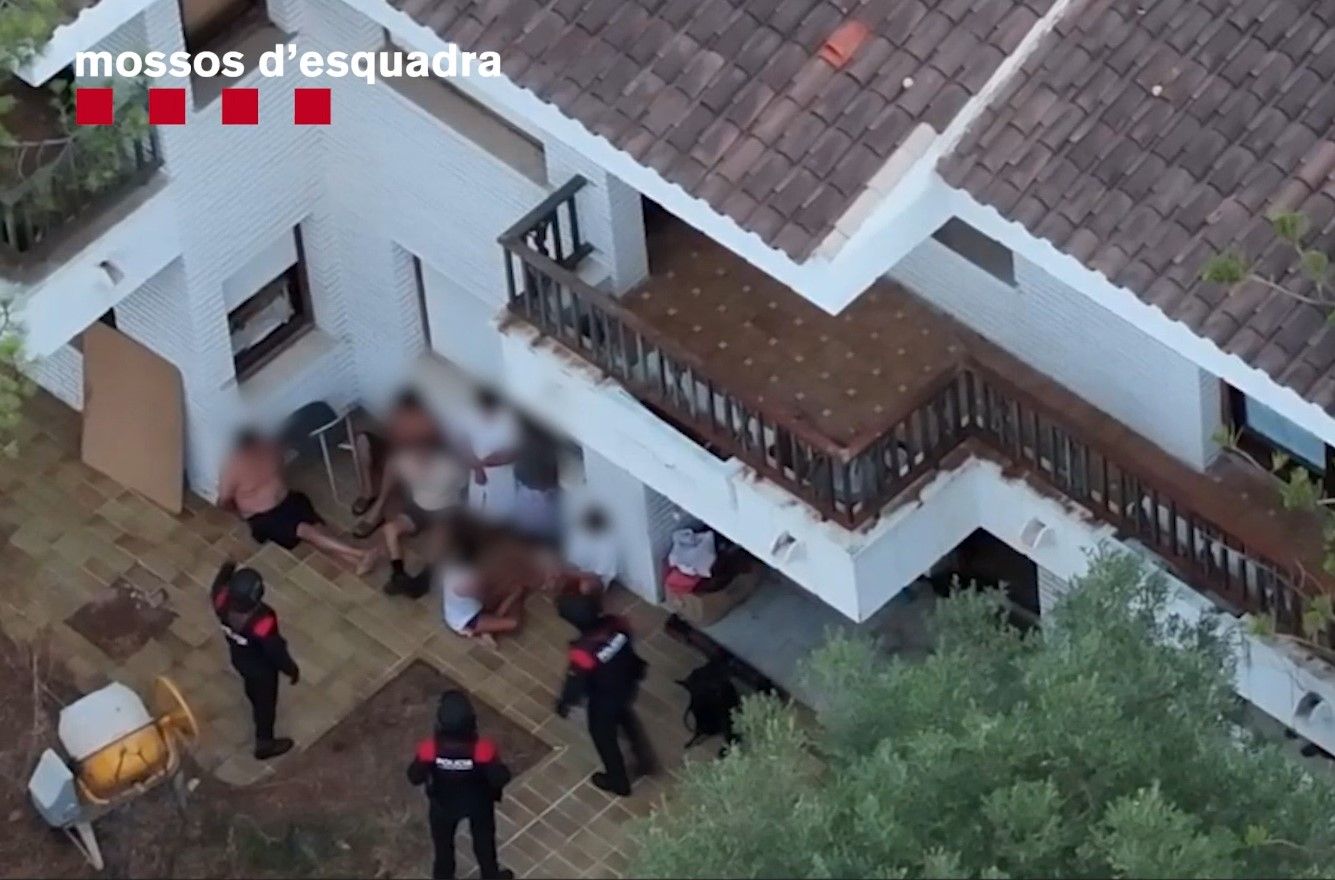 Fragment de vídeo de la detenció a Alella