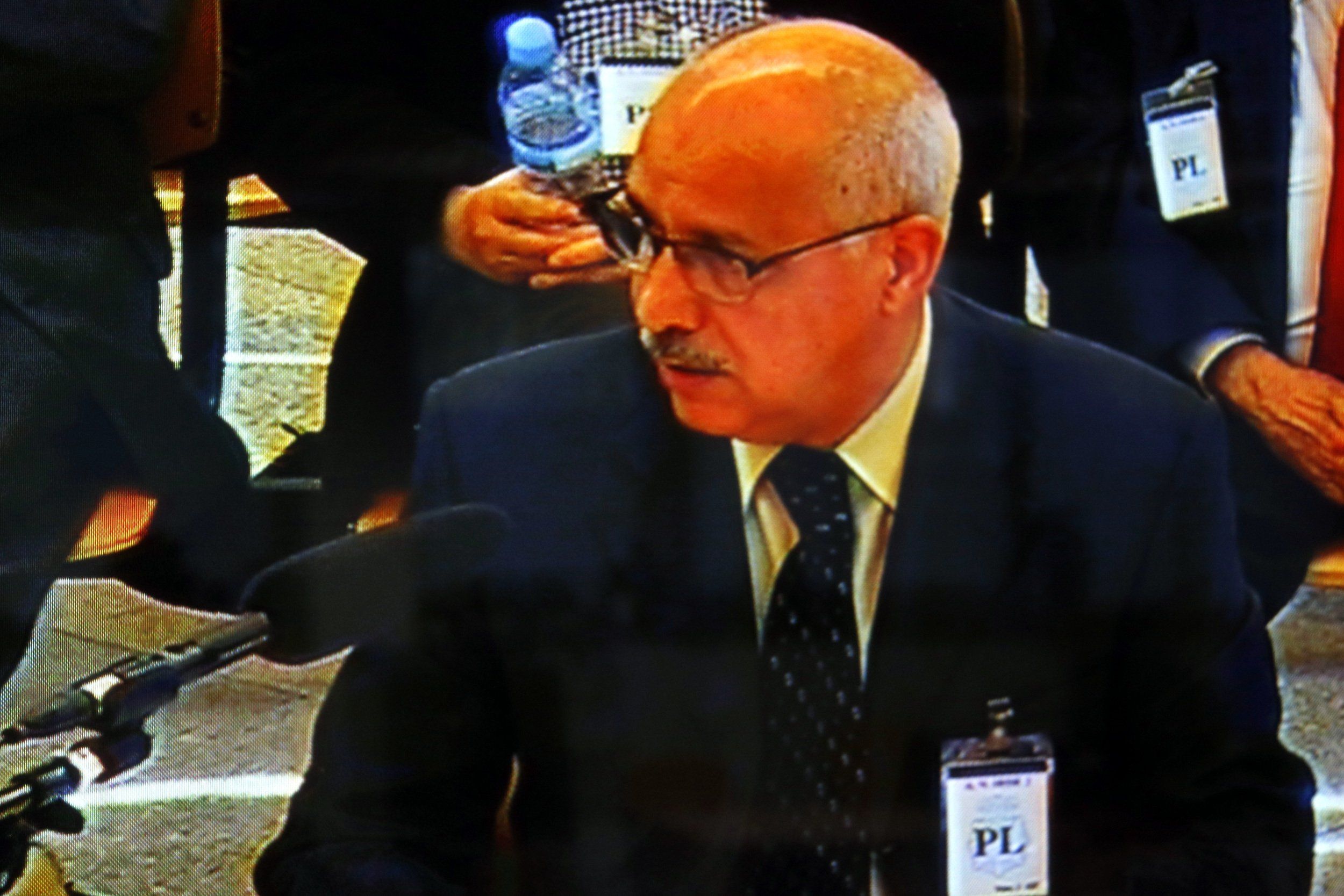Imagen, a través de pantalla, del empresario Luis Andrés García 'Luigi' declarando a la Audiencia Nacional el 15 de marzo. Foto: ACN