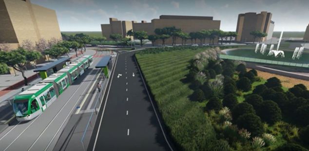 Render de la futura estació del tramvia del Camp de Tarragona