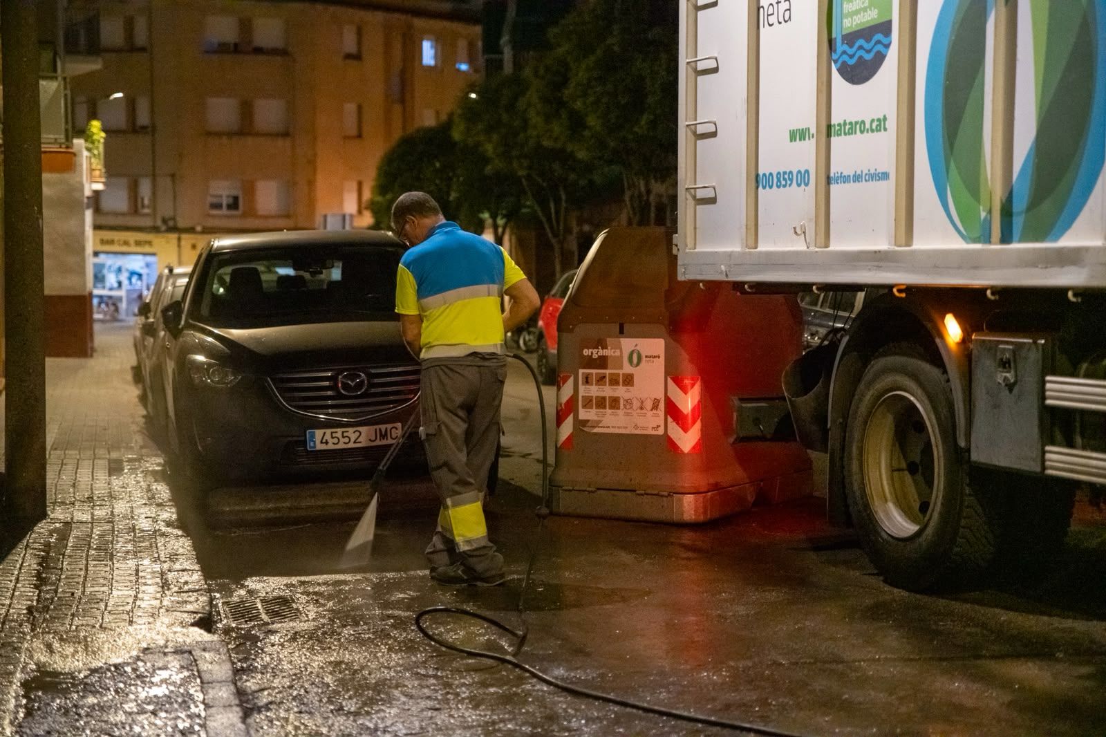 Neteja viària a Mataró. Foto: Ajuntament