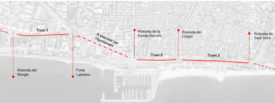Trams de l'N II on s'actuarà