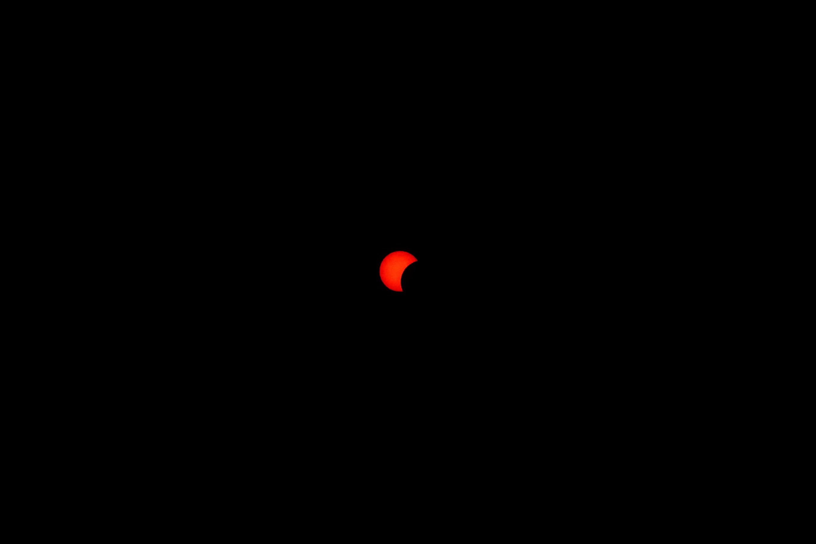 Eclipsi des del Turó de Mata. Foto: J. M. 