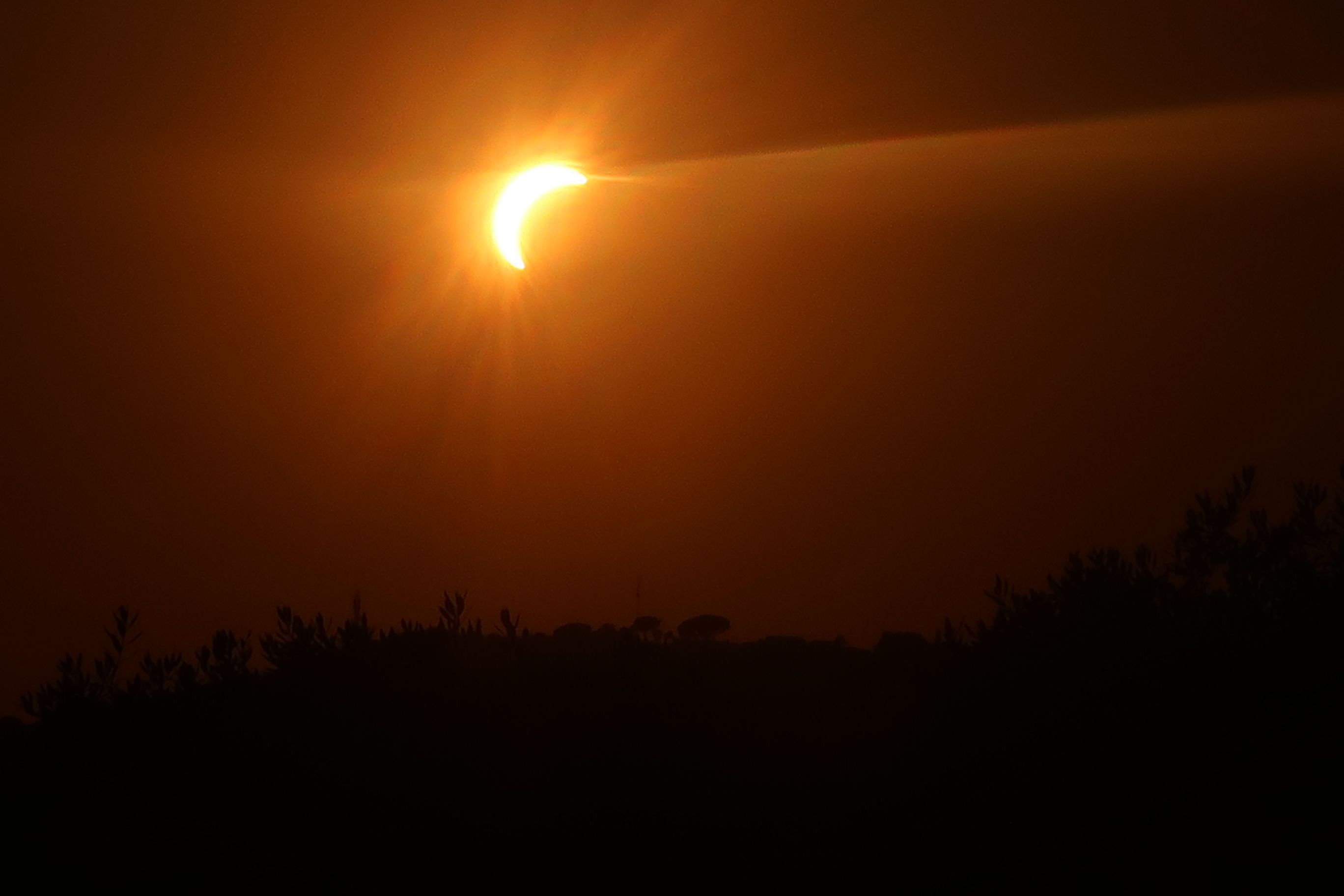 Eclipsi des del Turó de Mata. Foto: J. M. 