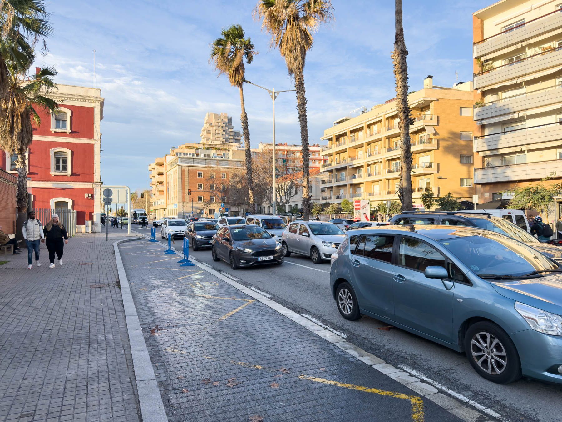 El tram central de la N-II a Mataró