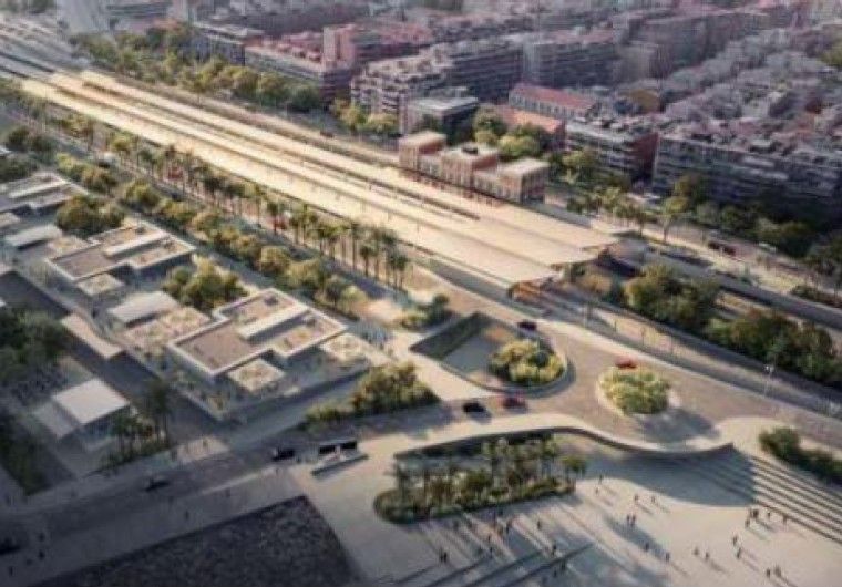Infografia de l'estació, contemplada al Pla de Rodalies