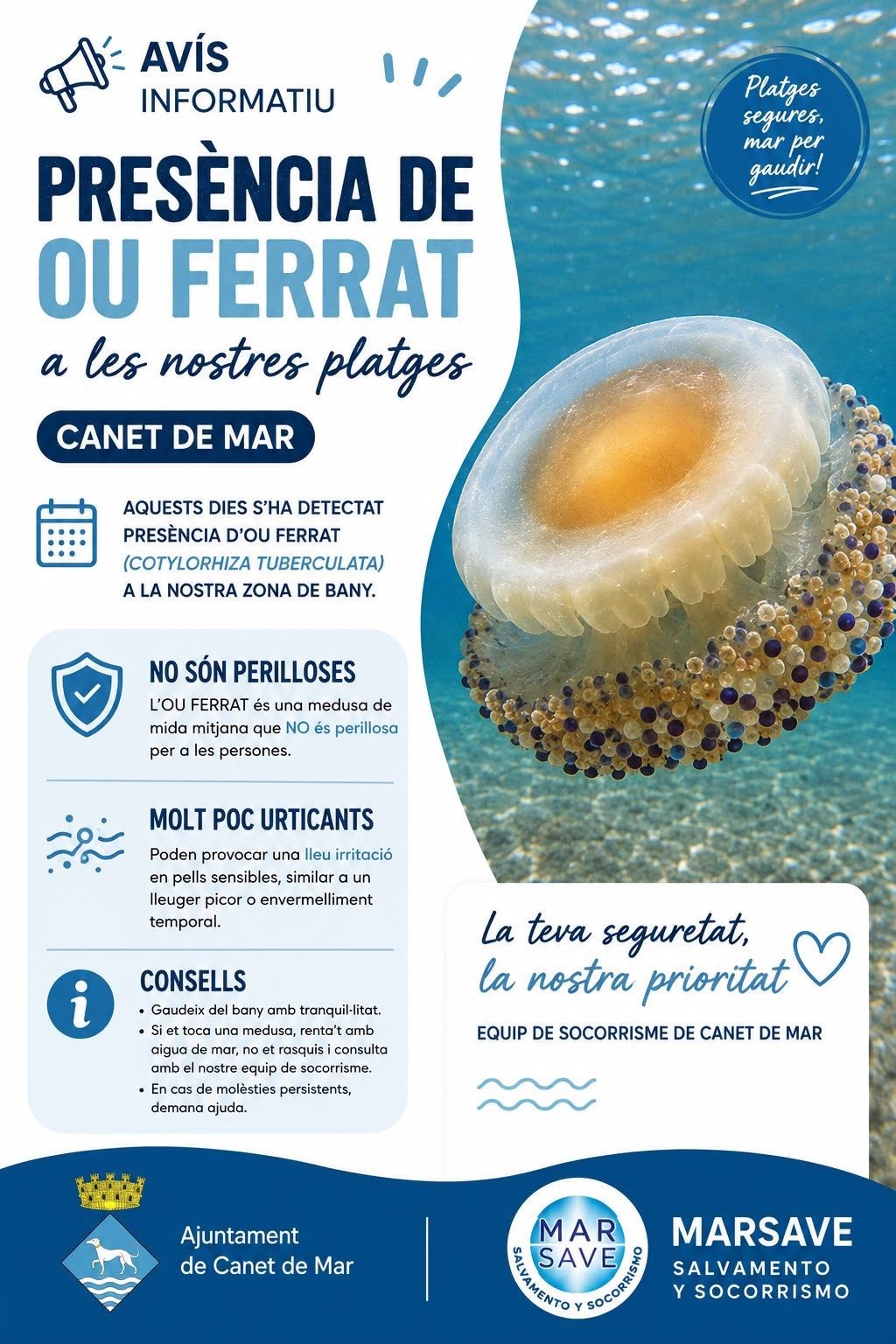 Avís informatiu de Canet de Mar.