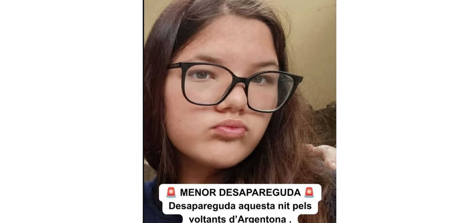 La menor desapareguda, a la imatge difosa pels familiars a les xarxes socials