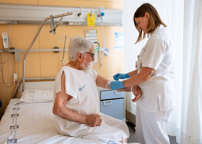 Un pacient a l'Hospital de Mataró