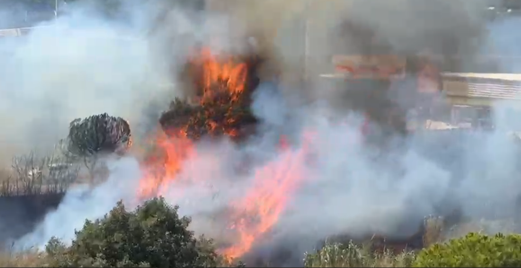 Fragment de vídeo de l'incendi a la Riera d'Argentona