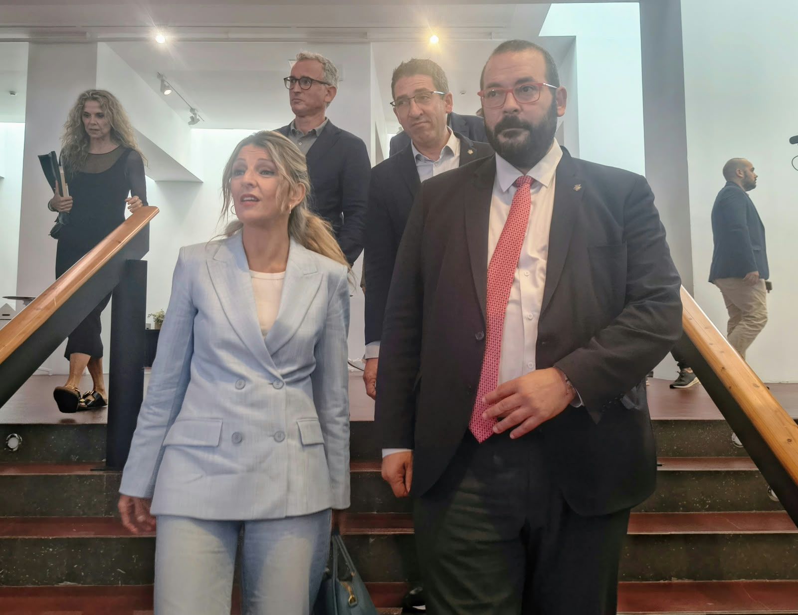 Yolanda Díaz amb David Bote. Foto: V. B.