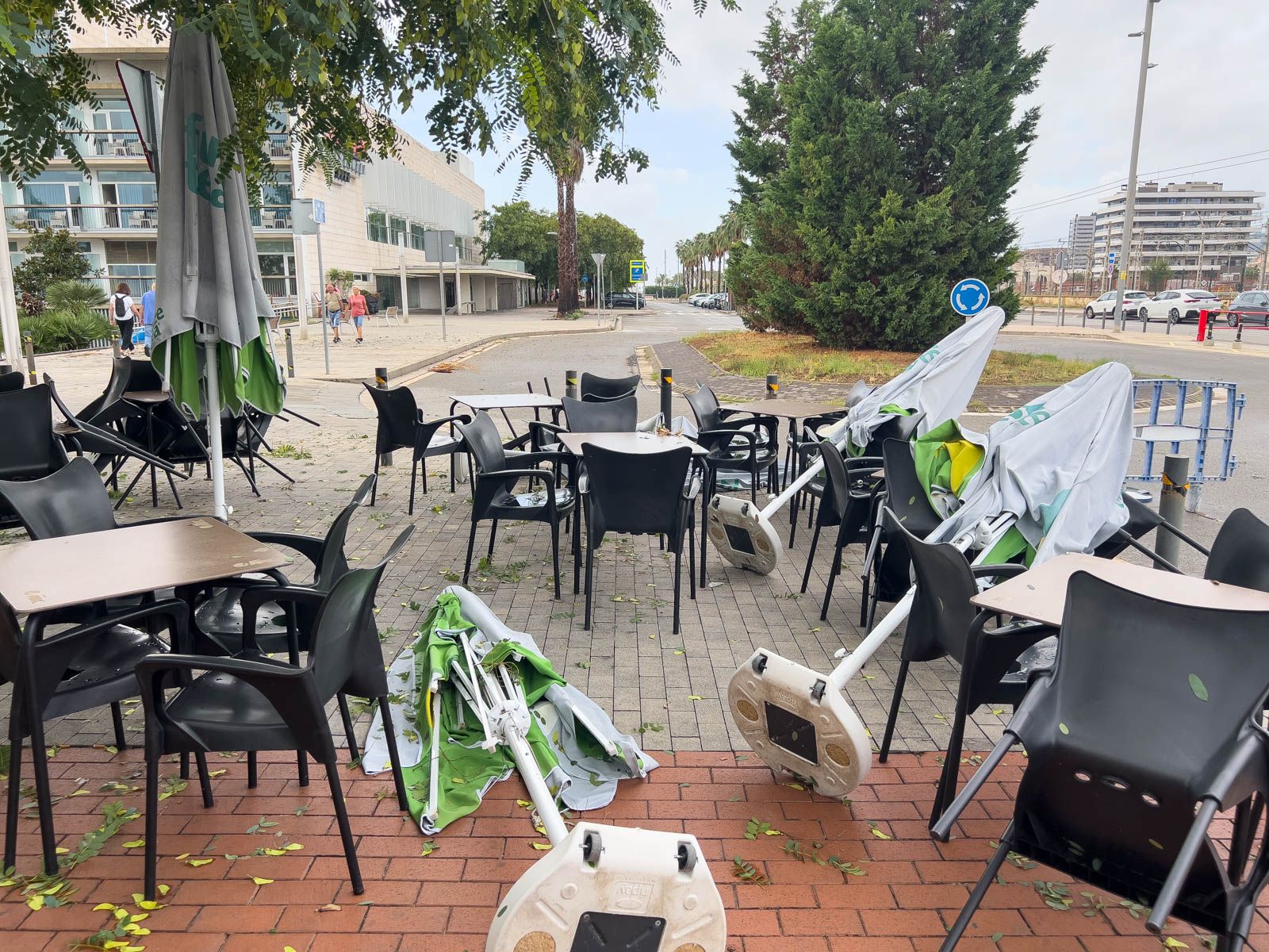 Efectes del temporal de pluja al front marítim de Mataró. Foto: R.Gallofré