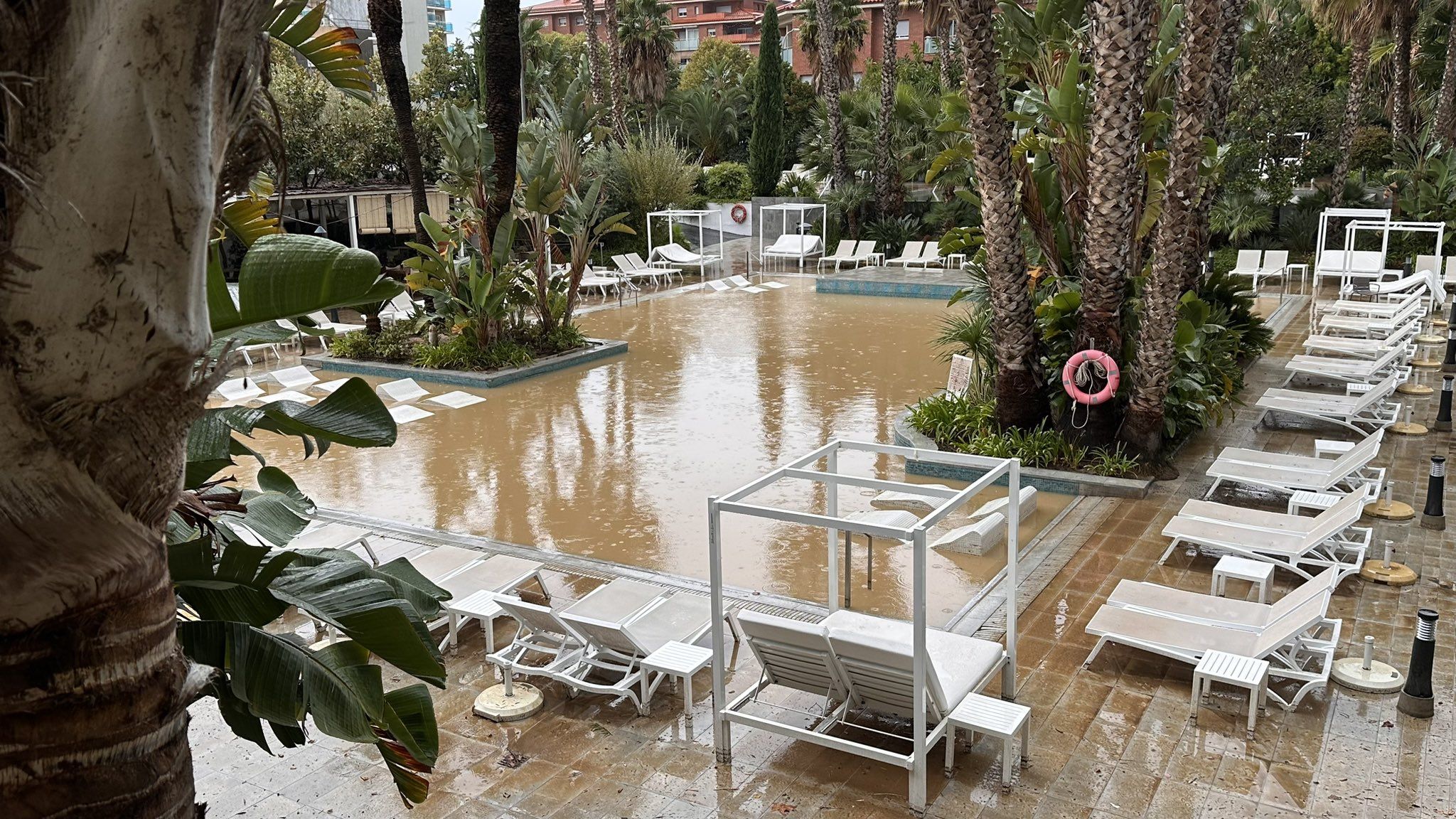 Hotel de Malgrat, inundat. Foto: Ajuntament