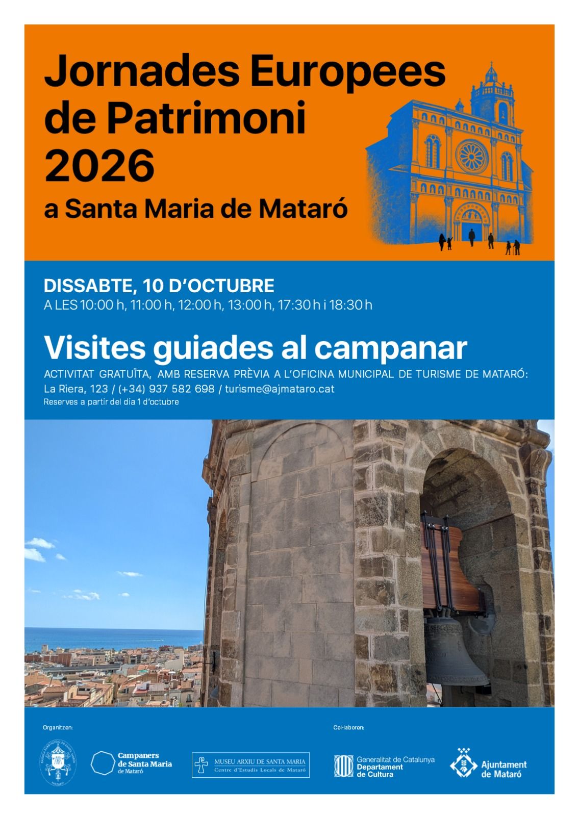 Cartell de les Jornades Europees de Patrimoni a Santa Maria Cartell de les Jornades Europees de Patrimoni a Santa Maria