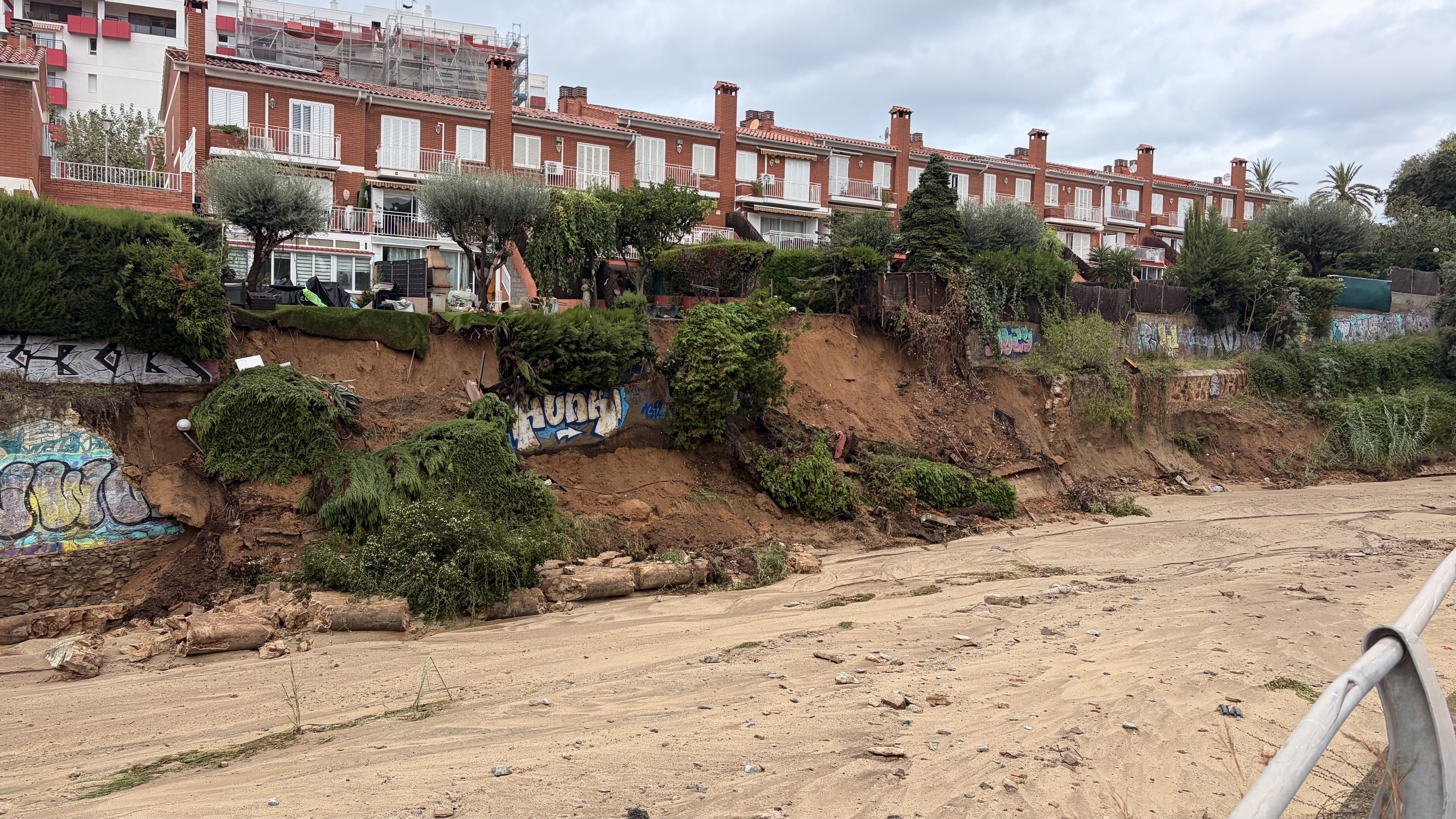 El tram de la riera i les cases afectades. Foto: Ajuntament del Masnou