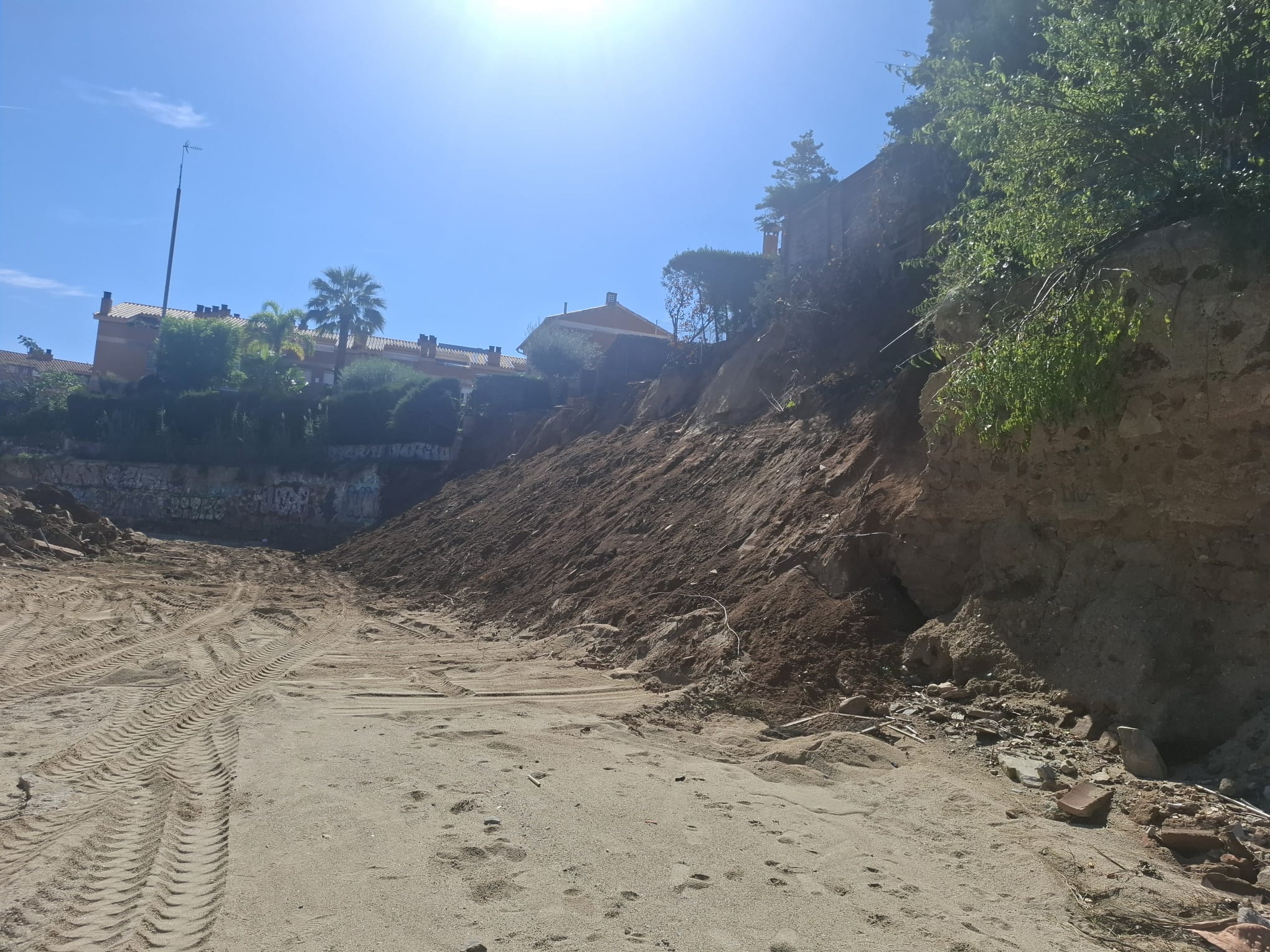 Treballs d'estabilització de la Riera del Masnou. Foto: Ajuntament