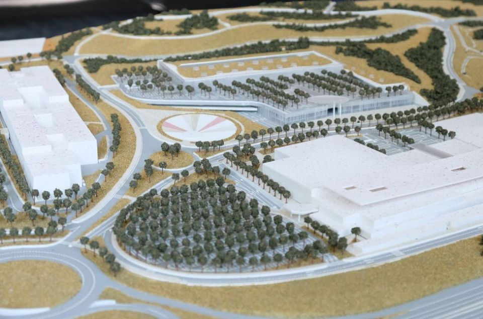 La maqueta de l'ampliació de Mataró Parc proposada fa 10 anys per l'operador