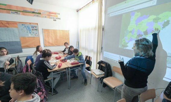 Una aula del Joan Coromines