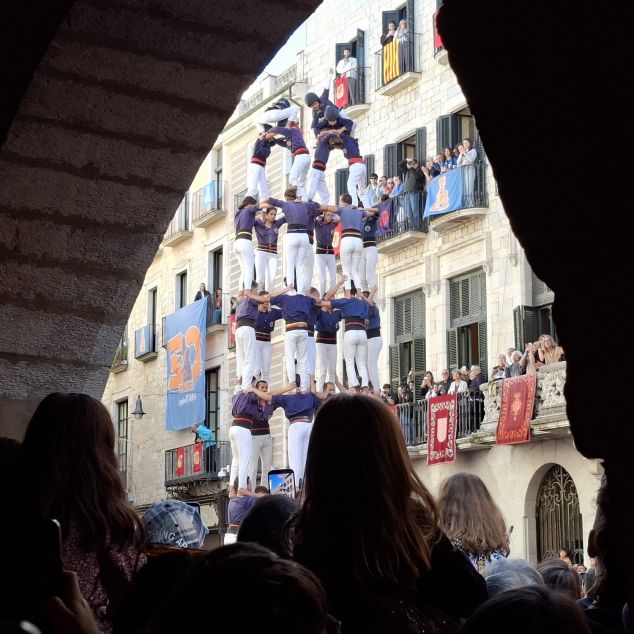 El 7 de 8 de los Capgrossos en Girona. Foto. E. Casanova El 7 de 8 de los Capgrossos en Girona. Foto. E. Casanova