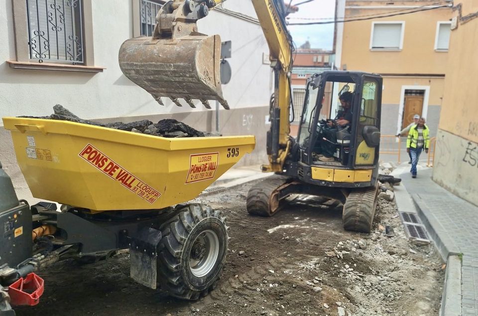 Obres a la Riera de Cirera. Foto: Ajuntament