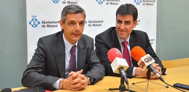 Jordi Subirana i Miquel Rey a la roda de premsa Jordi Subirana i Miquel Rey a la roda de premsa