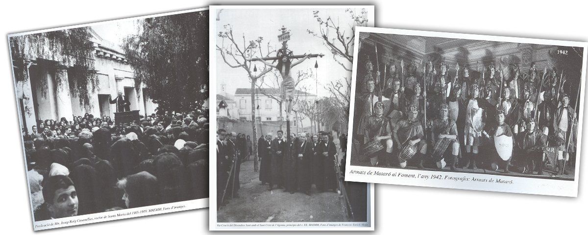 Tres estampas históricas de la Semana Santa mataronina