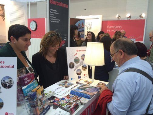 La regidora Dolors Guillén, a la fira 