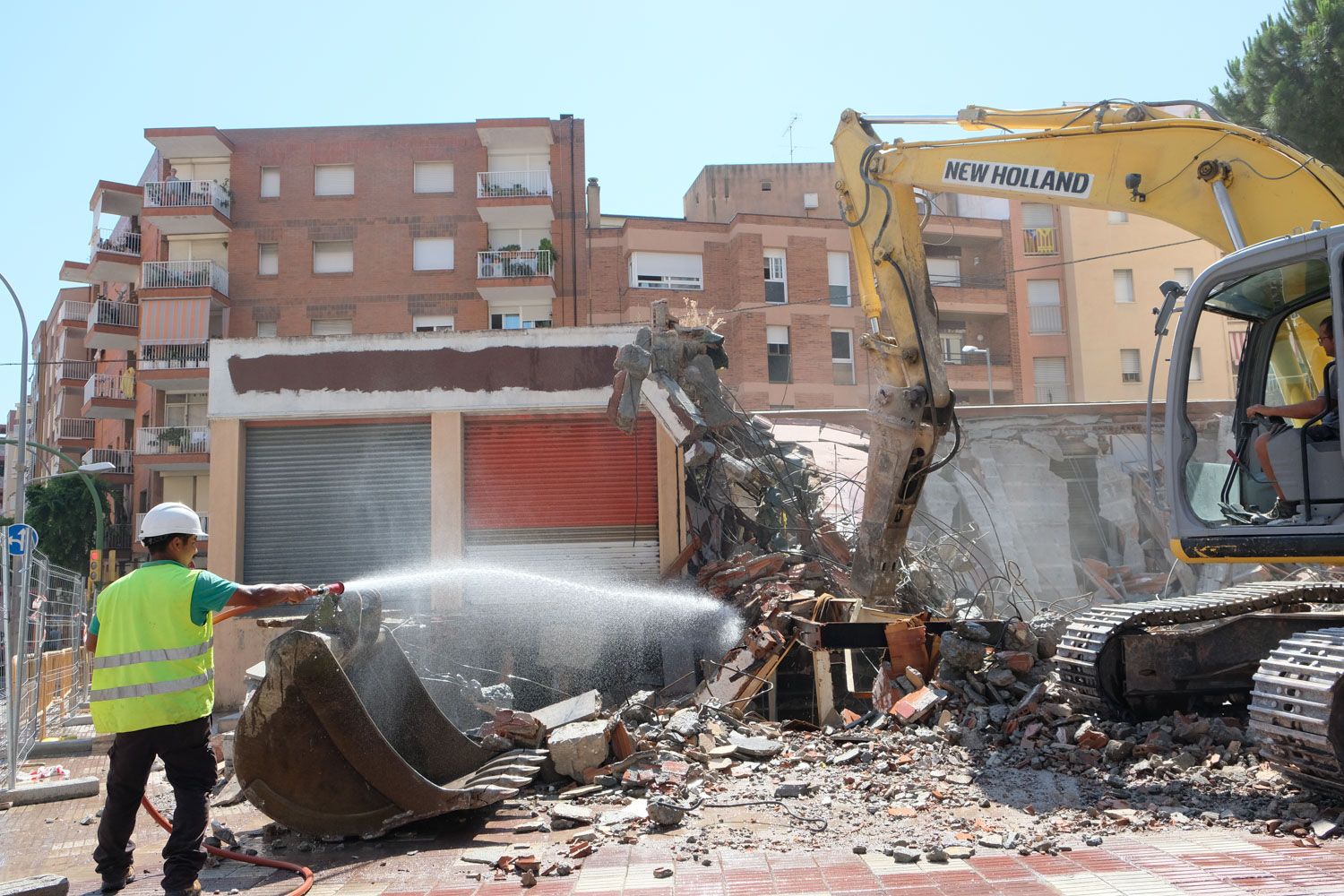 L'enderroc de l'antic edifici de Can Civit. Foto: R.Gallofré