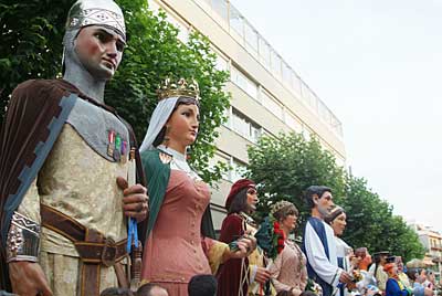 Els gegants de Mataró a la Plaça de Santa Anna.