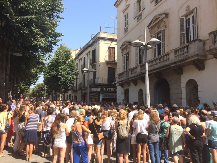 Imatge de la  concentració del 2017 després dels atemptats Foto: Ajuntament de Mataró.