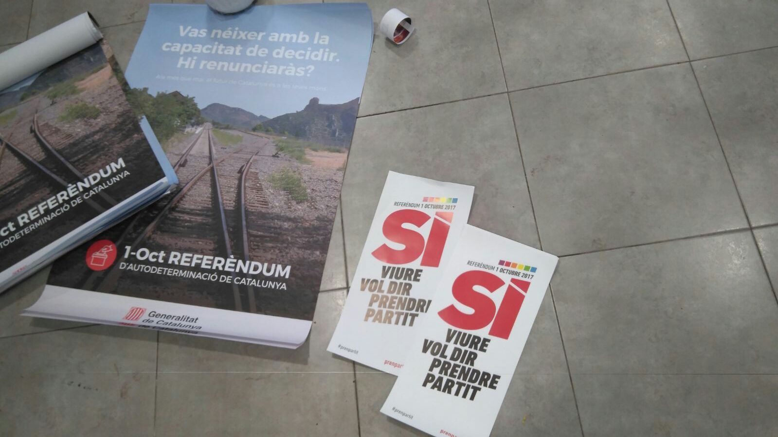 Els cartells requisats.