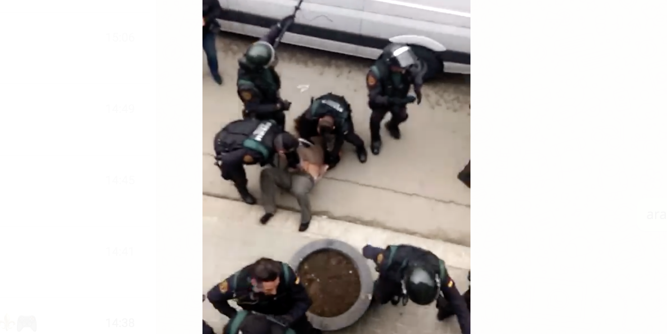 Carga de la policía en Dosrius