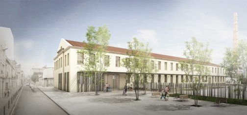 Imagen virtual de la nave rehabilitada que tiene que acoger las escuelas Imagen virtual de la nave rehabilitada que tiene que acoger las escuelas