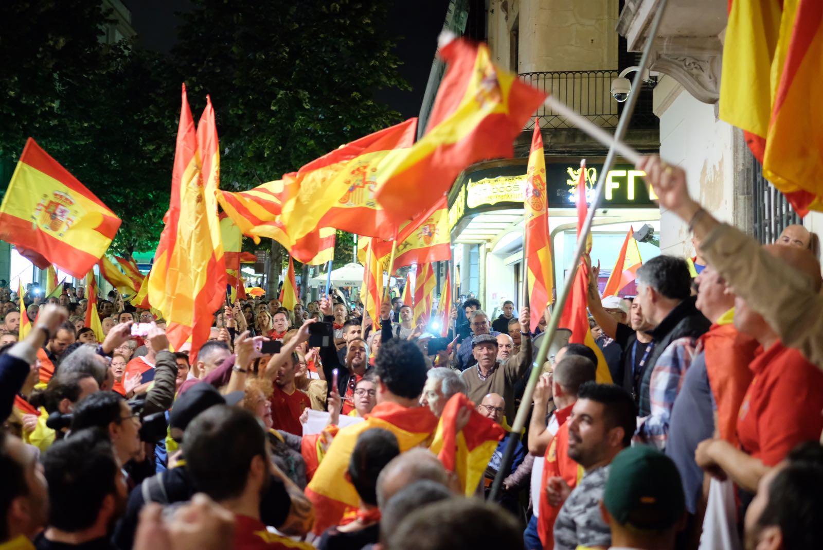 Un instante de la manifestación de sábado. Foto: R. G.