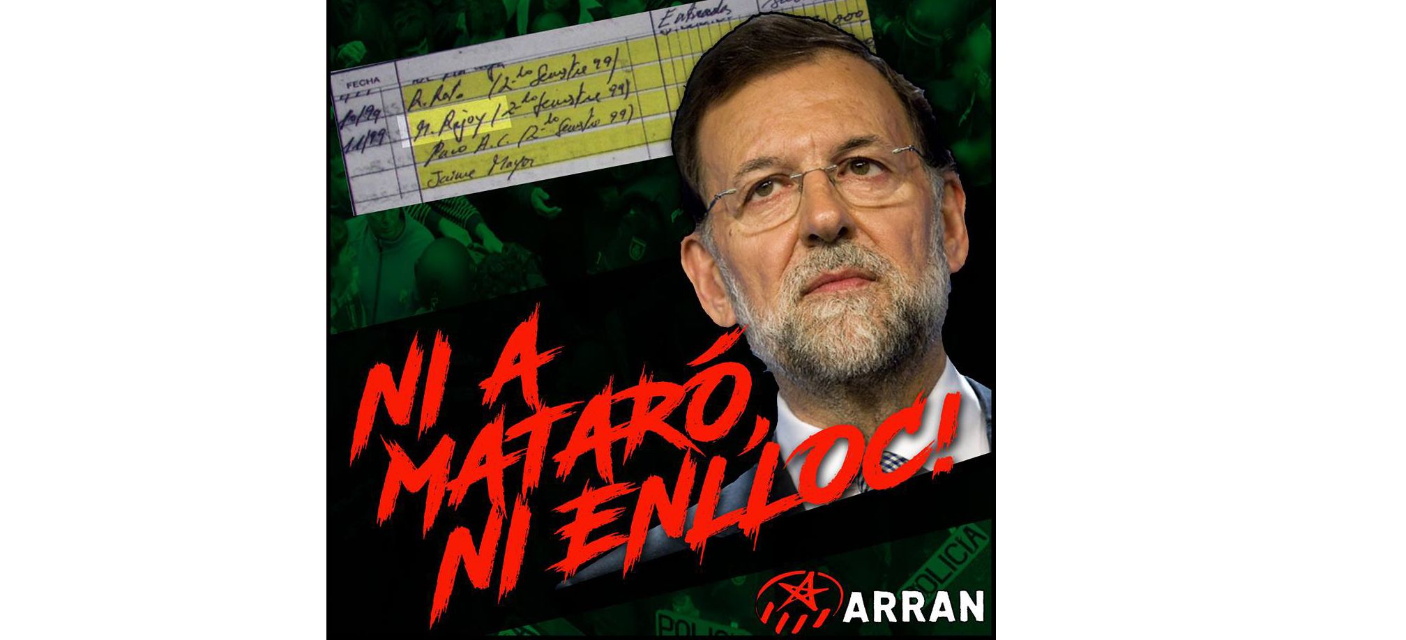 Cartell penjat per Arran a Facebook.  Cartell penjat per Arran a Facebook.