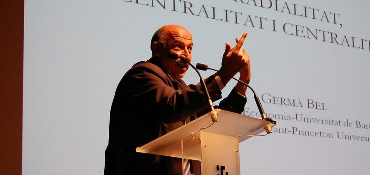 Germà Bel, durant la lliçó inaugural Germà Bel, durant la lliçó inaugural