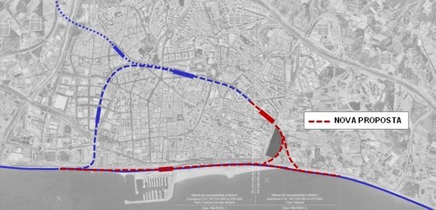 El nou traçat proposat per l'Ajuntament El nou traçat proposat per l'Ajuntament