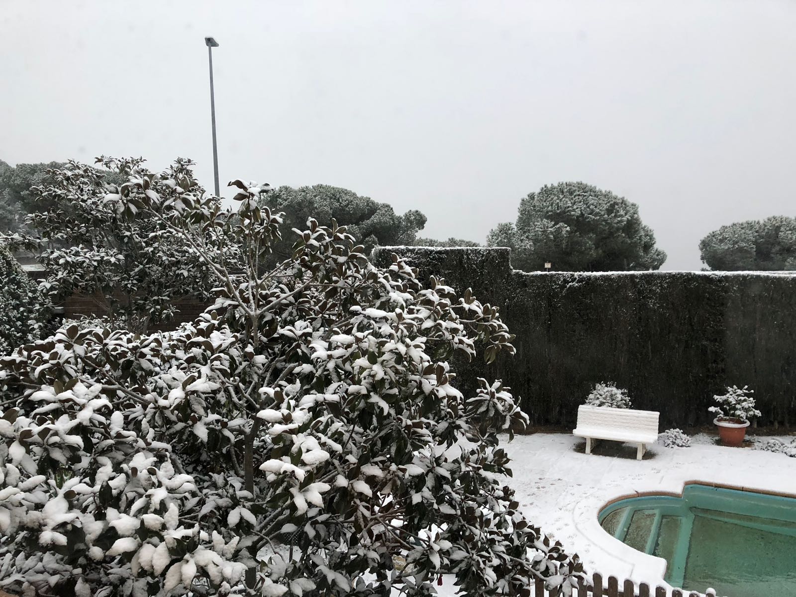 Nevada a la urbanització de Can Vilardell ara fa uns anys. Foto: S. F.