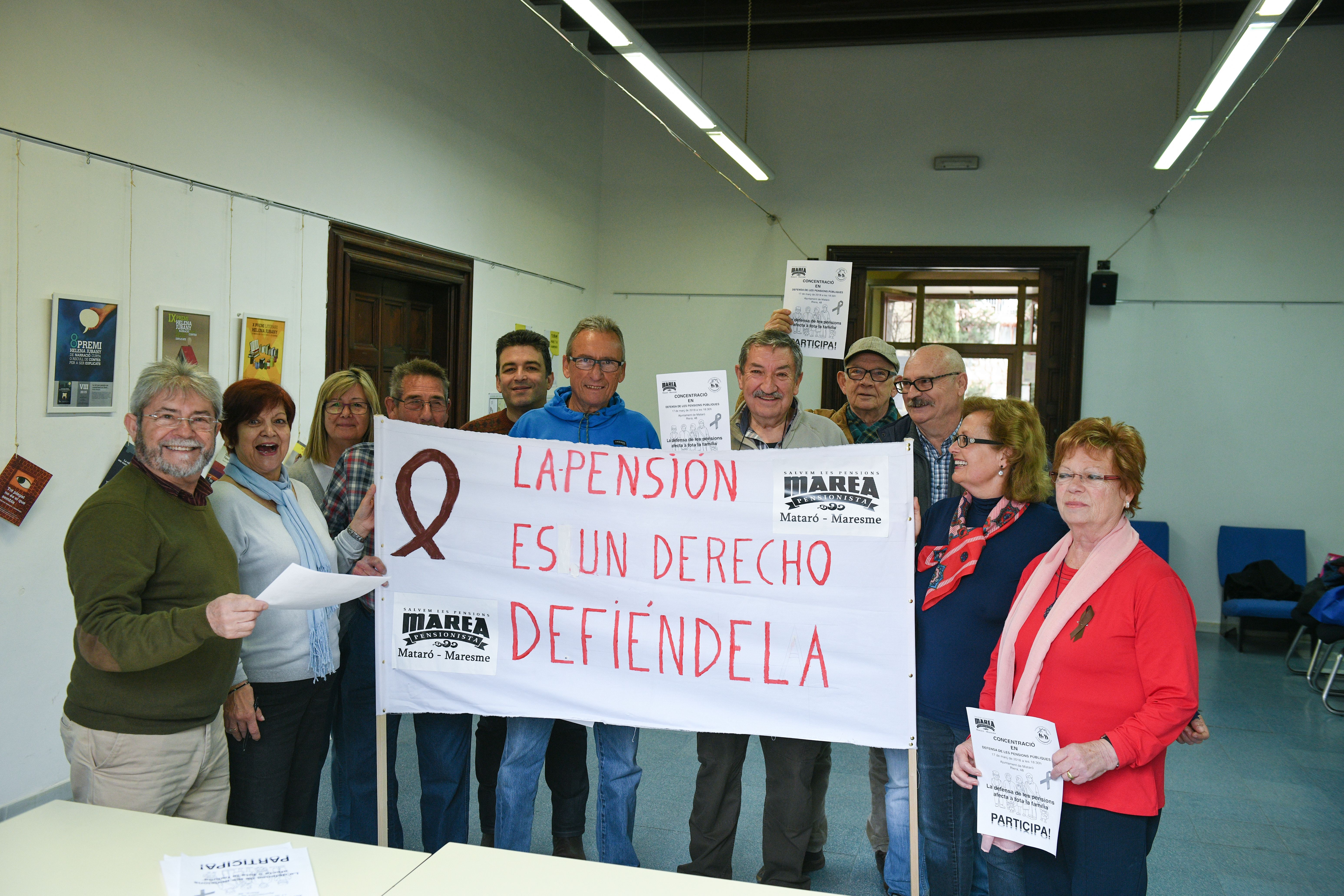 Membres de la Marea Pensionista de Mataró. Foto: R. G. 