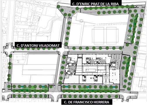 La zona que se tiene que urbanizar.