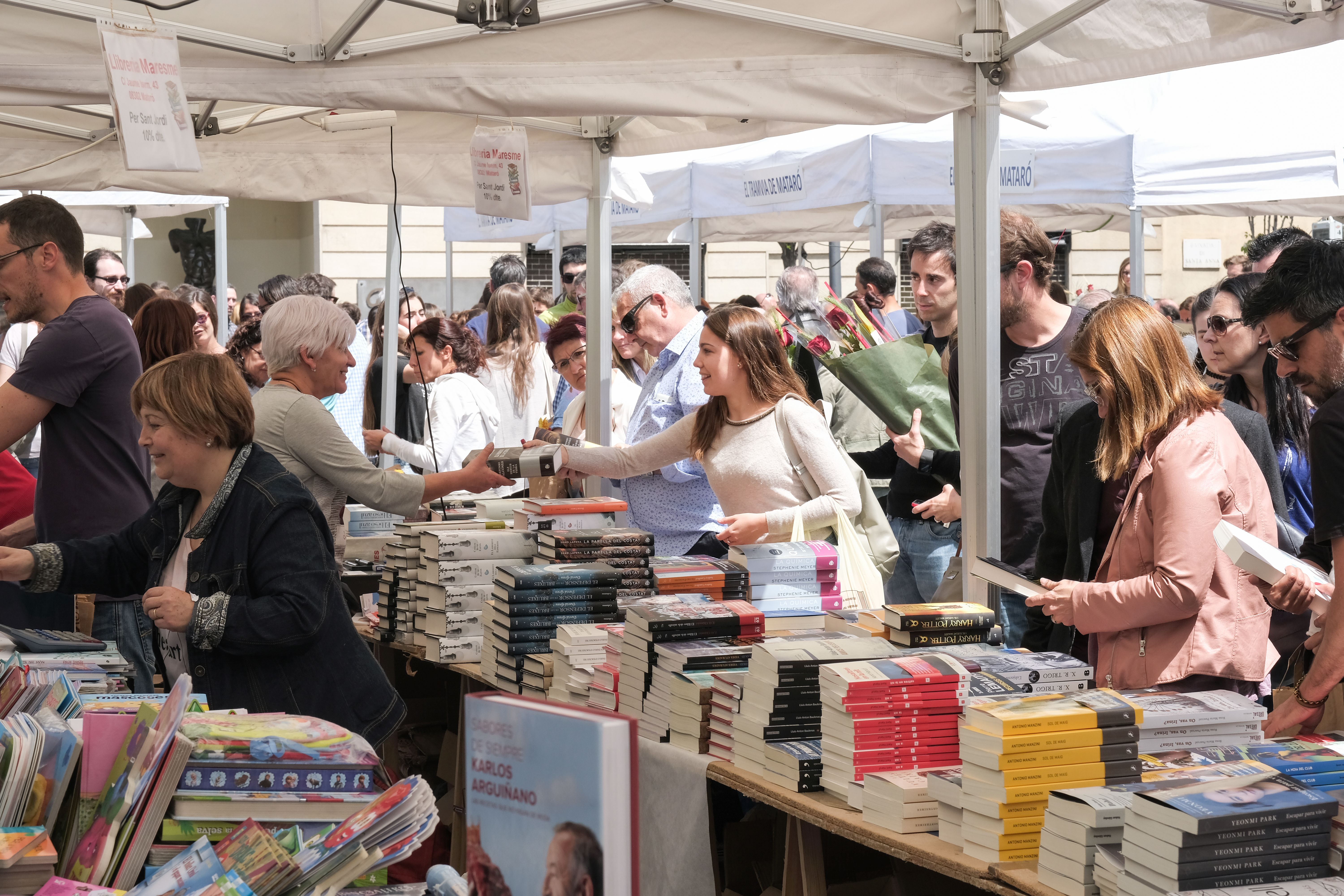 Parada de libros por Sant Jordi